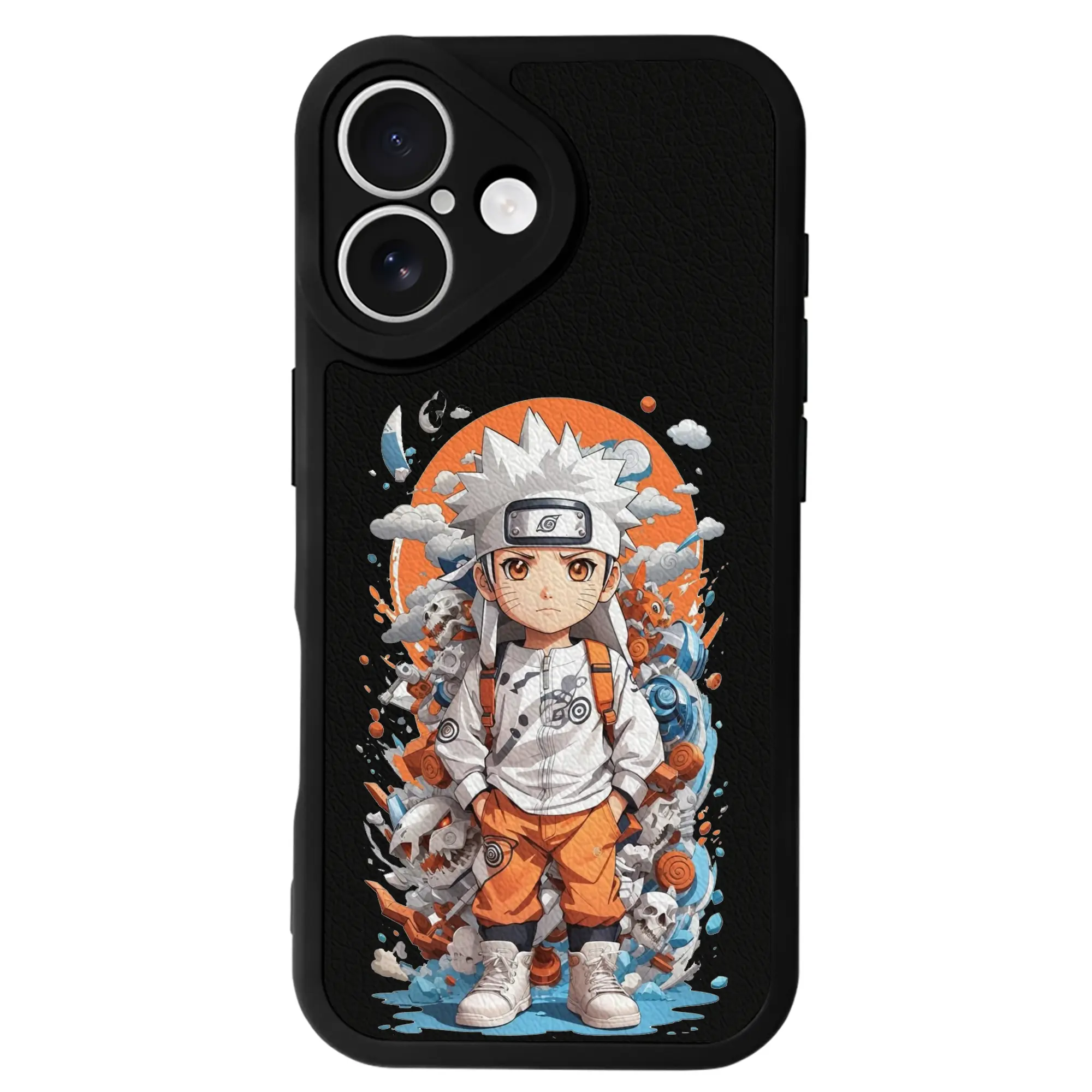 ナルト グッズ うずまき ナルト - IPhone 16シリーズ対応 ・ シリコンスマホケース ・ レザー調 ・ 高精度フィット ・ 耐衝撃 ・ ワイヤレス充電対応 ・ 精密カット